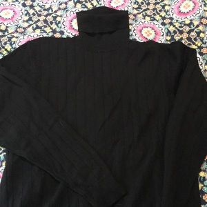 Wool ribbed turtleneck by J peterman